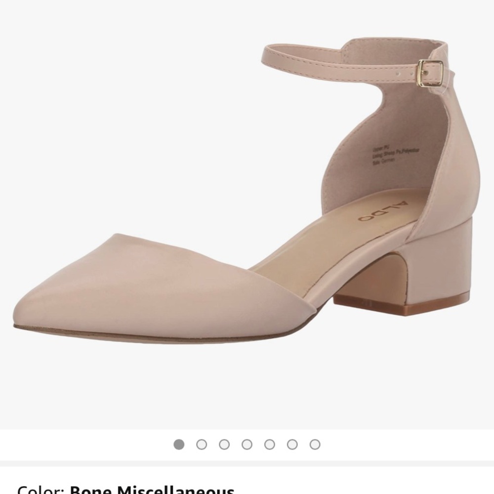 Aldo Zulian closed toe Nude heel. Size 6.